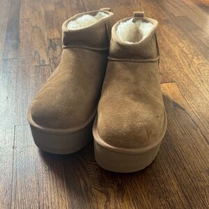 Cozy Tan Suede Ankle Boots